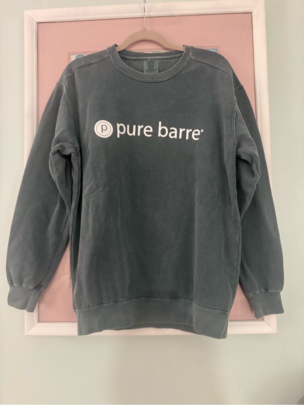 Comfort Colors Pure Barre Washed Charcoal Crewneck Sweatshirt